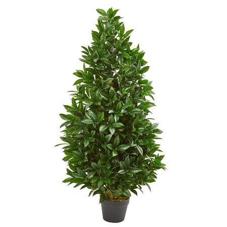 NEARLY NATURALS 4 in. Bay Leaf Artificial Topiary Tree 9103